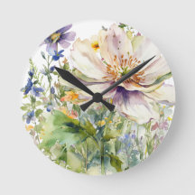 Floral Wall Clock