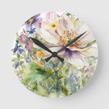 Floral Wall Clock