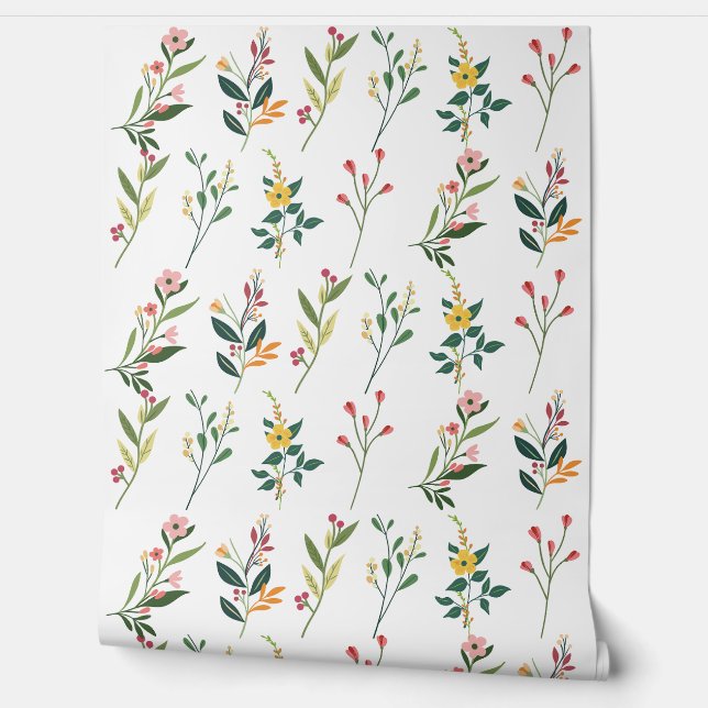 Floral wallpaper (Unrolling)