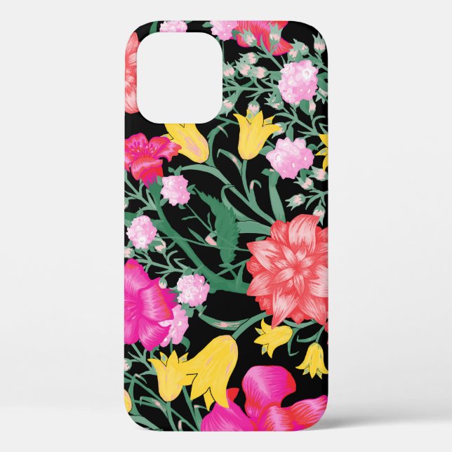 Floral Wallpaper Big Flowers Pattern Case-Mate iPhone Case (Back)
