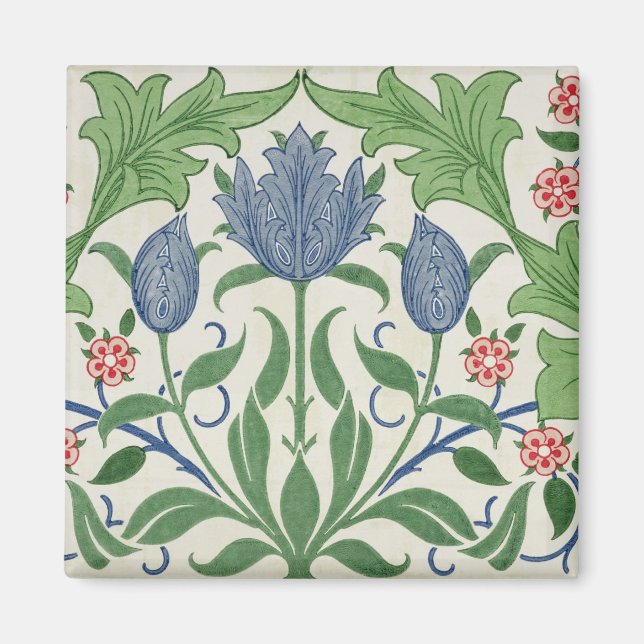 Floral wallpaper design magnet (Front)
