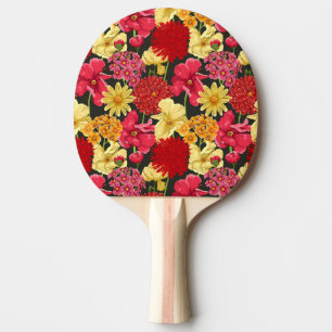 Floral wallpaper in watercolor style ping pong paddle