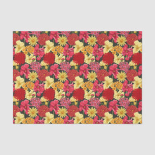 Floral wallpaper in watercolor style tissue paper