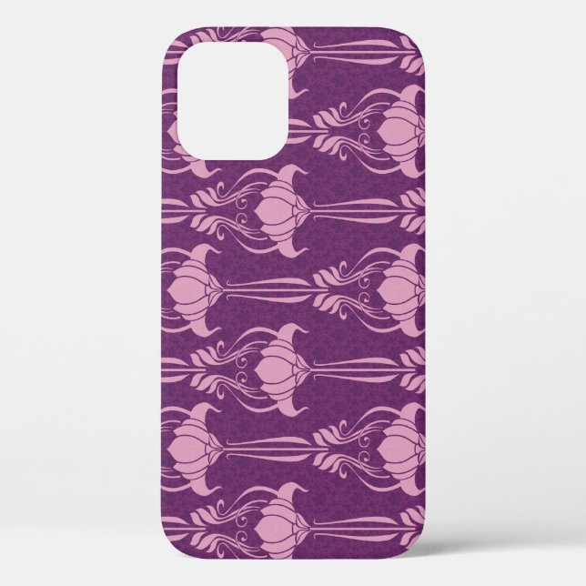 Floral Wallpaper Pink Violet Design Case-Mate iPhone Case (Back)