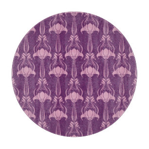Floral Wallpaper Pink Violet Design Cutting Board