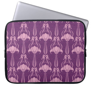 Floral Wallpaper Pink Violet Design Laptop Sleeve