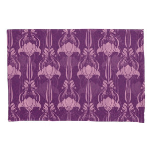 Floral Wallpaper Pink Violet Design Pillowcase