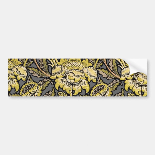 Floral Wallpaper Vintage Designer Pattern Bumper Sticker (Front)
