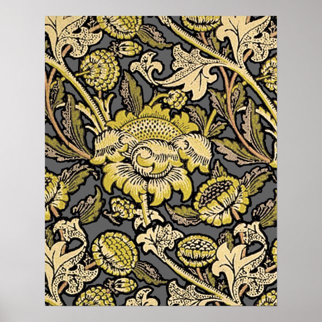 Floral Wallpaper Vintage Designer Pattern Poster (Front)