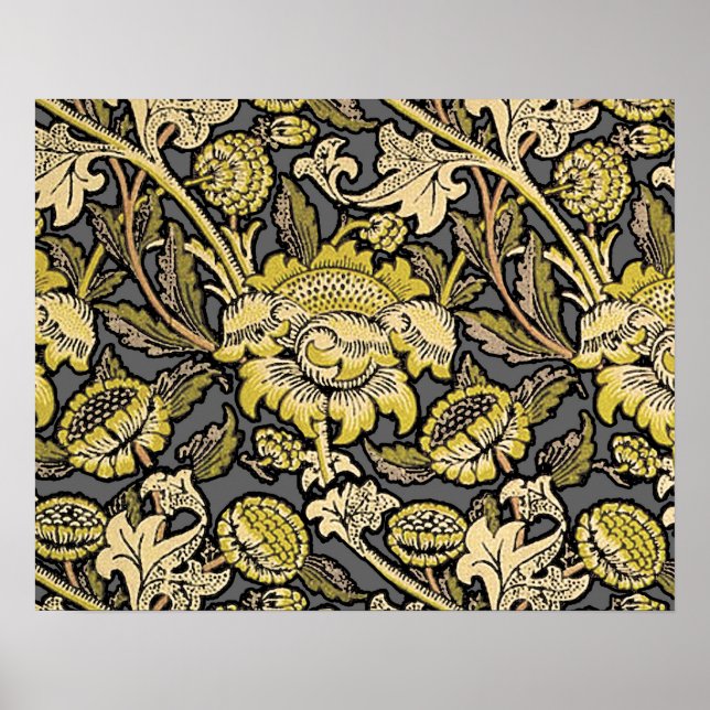 Floral Wallpaper Vintage Designer Pattern Poster (Front)