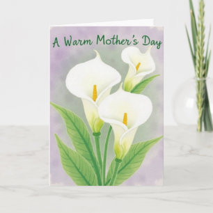 Floral Warm Mothers Day Card