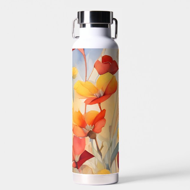 Floral  water bottle (Front)