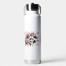 Floral Water Bottle