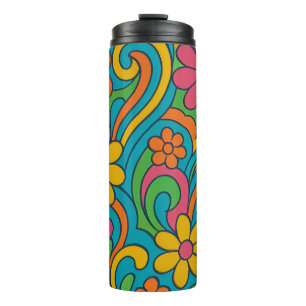 " FLORAL WATER BOTTLE" THERMAL TUMBLER