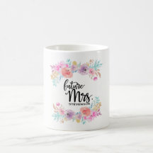 Floral Water Colour Future Mrs. Mug