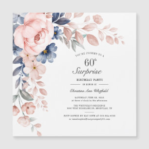 Floral Watercolor 60th Birthday Surprise Party