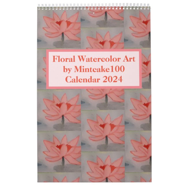 Floral Watercolor Art by MintCake100 Calendar 2024 (Cover)