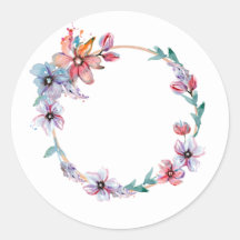 Floral Watercolor Art Wreath Craft