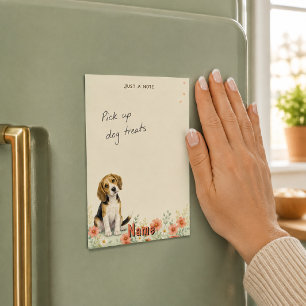 Floral Watercolor Beagle Post-it Notes