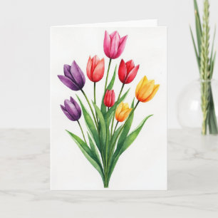 Floral Watercolor Bloom Art Card