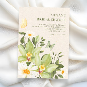 Floral watercolor bloom bridal shower  invitation