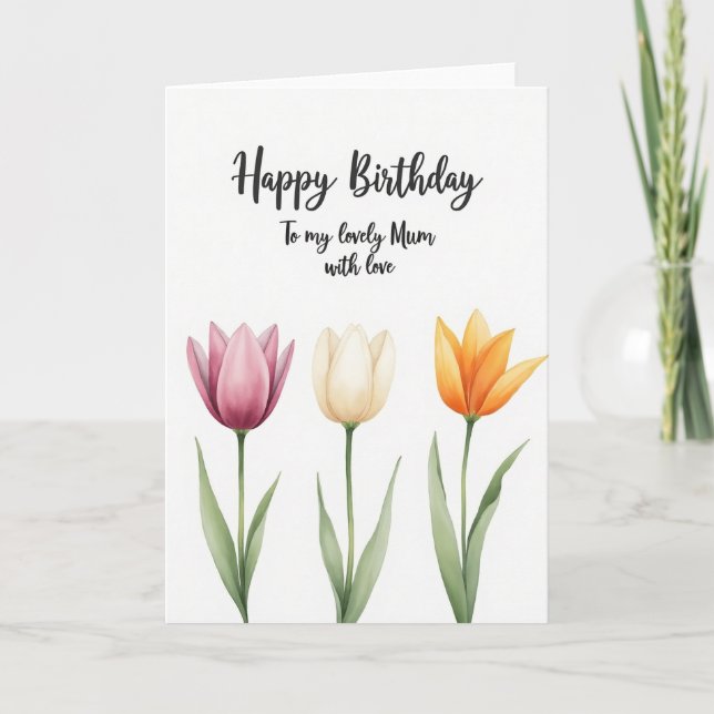 Floral Watercolor Bloom Card (Front)