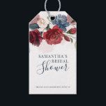 Floral Watercolor Botanical Bridal Shower Gift Tags<br><div class="desc">Burgundy Floral Watercolor Bridal Shower Paper Napkins. Easily customise this elegant paper napkin by clicking the "Personalise" button

TIP: Matching party supplies and invitations available with this design</div>