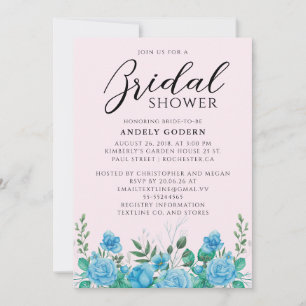 Floral Watercolor Bridal Shower Invitation