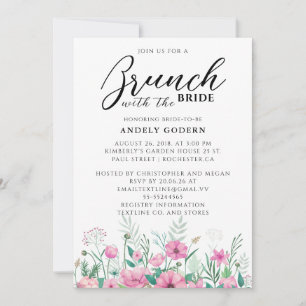 Floral Watercolor Bridal Shower Invitation