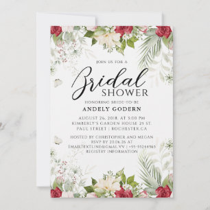 Floral Watercolor Bridal Shower Invitation