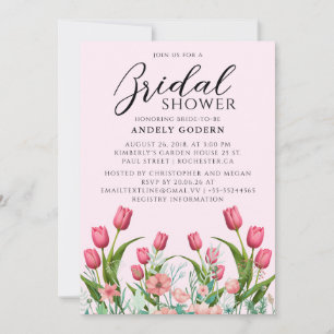 Floral Watercolor Bridal Shower Invitation