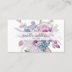 Floral Watercolor Business Card