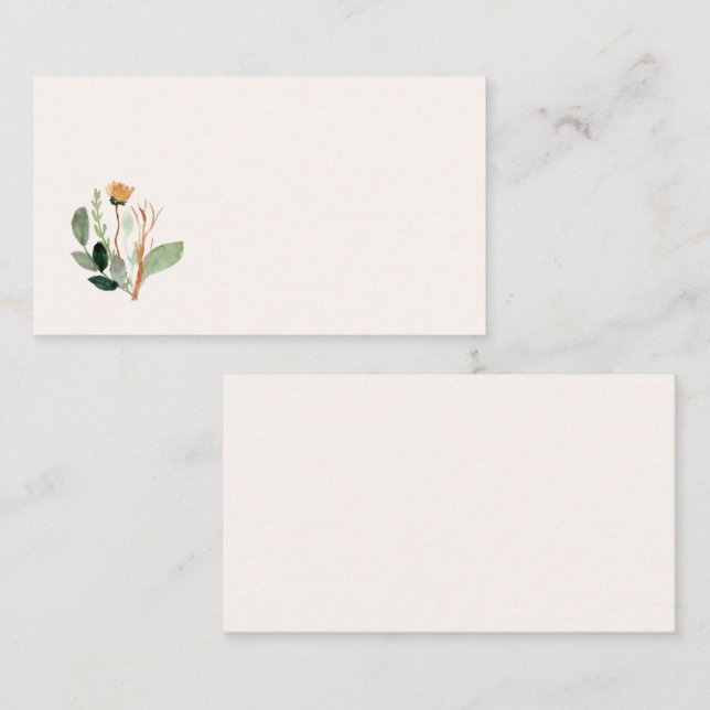 Floral Watercolor Business Card (Front/Back)