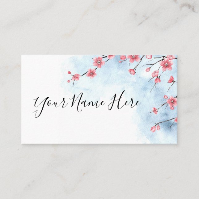 Floral Watercolor Business Card (Front)