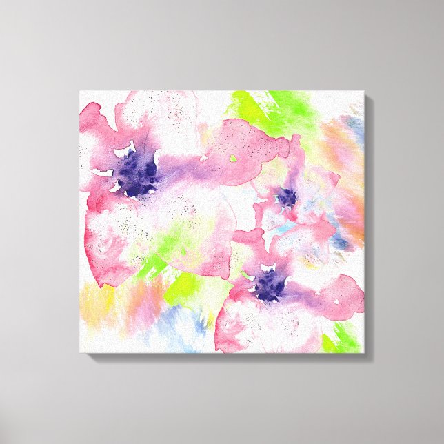 Floral Watercolor Canvas Print (Front)