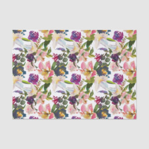 Floral Watercolor Decoupage Tropical Tissue Paper