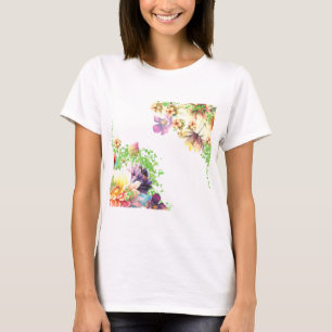 Floral watercolor garden T-Shirt
