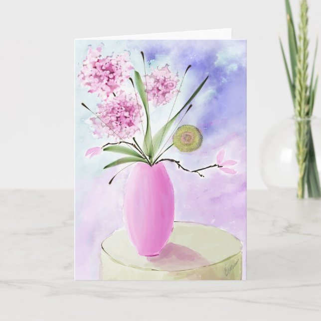 Floral Watercolor Greeting Card (Front)