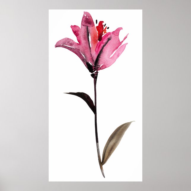 Floral Watercolor II Poster (Front)