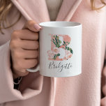 Floral Watercolor Initial Mug - B<br><div class="desc">Give this gorgeous mug as a gift to your bridal party,  mother or friend!!</div>