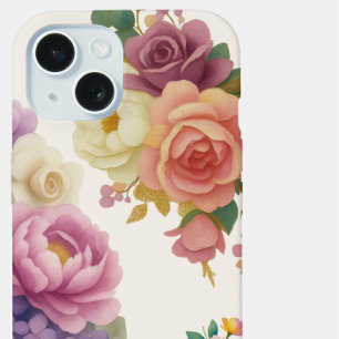 Floral Watercolor Ivory Iphone15 Case