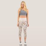 Floral Watercolor Leggings<br><div class="desc">These stylish boho chic floral capri leggings yoga pants feature gorgeous hand-painted watercolor wildflowers and butterflies arranged in a lovely whimsical pattern.</div>