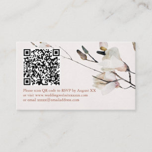 Floral Watercolor Magnolia Terracotta Enclosure Card