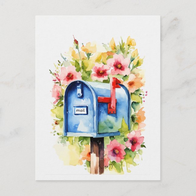 Floral Watercolor | Mailbox Postcard (Front)