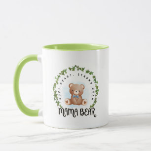 Floral Watercolor Mama Bear Mug Art