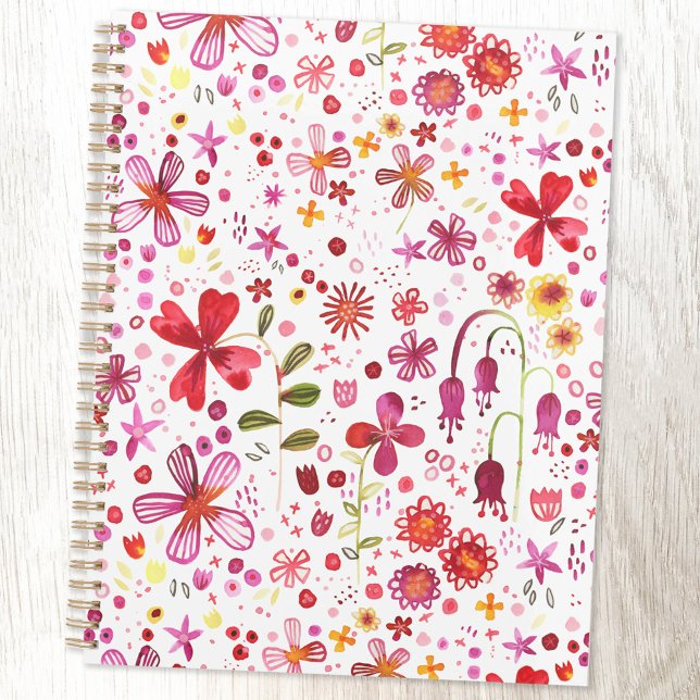 Floral Watercolor Modern Pattern Planner (Floral watercolor art planner)