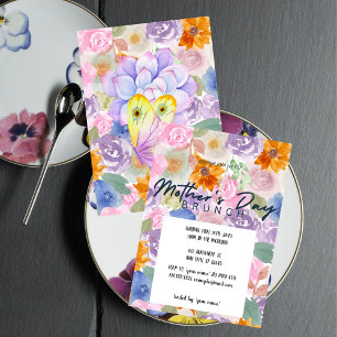 Floral Watercolor Mother's Day Brunch Invitation