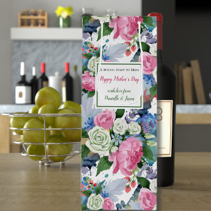 Floral Watercolor Mother's Day Wine Gift Bag