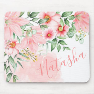 Floral Watercolor Mouse Pad