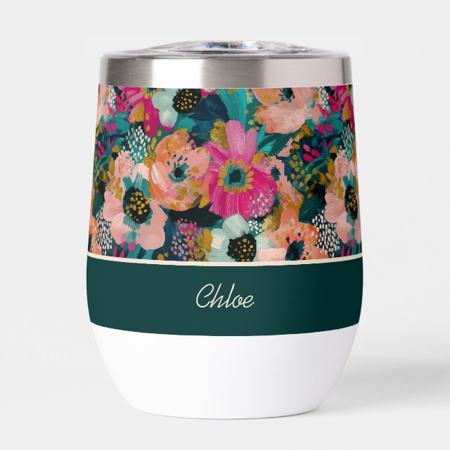 Floral Watercolor Name  (Front)